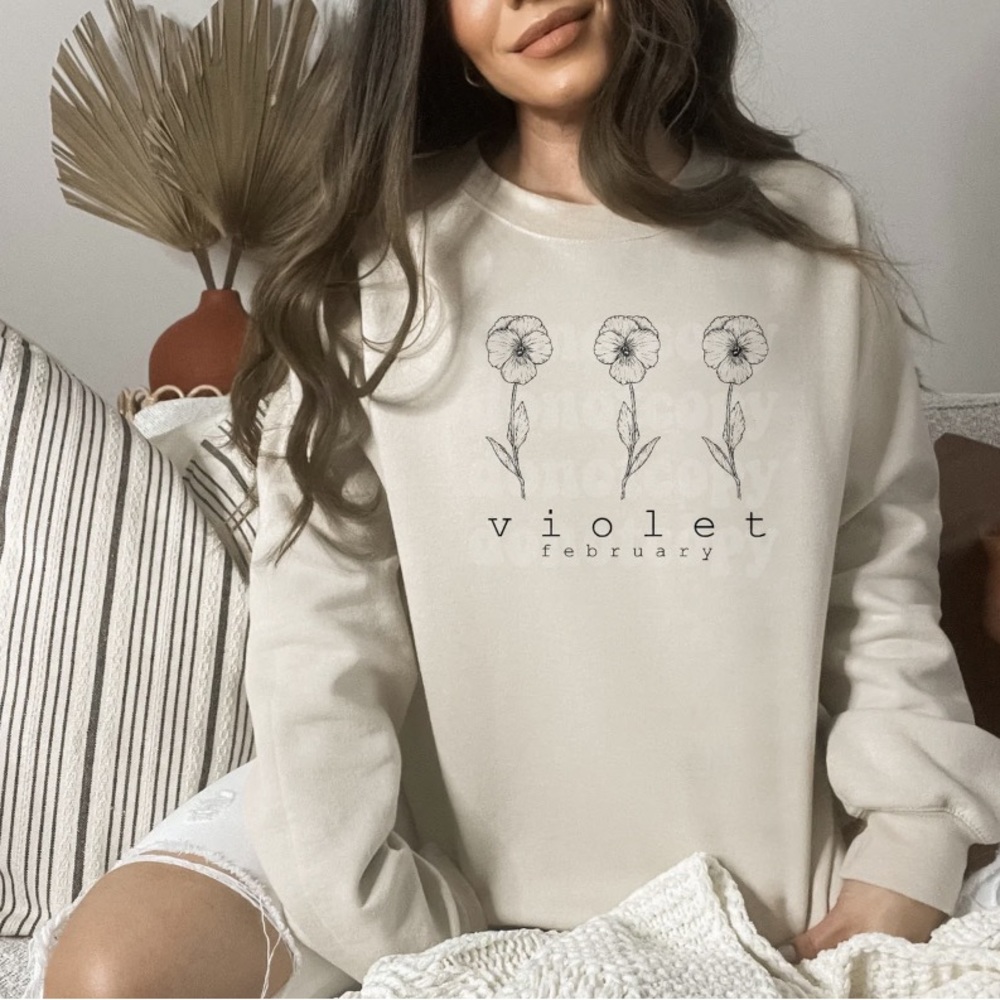 February Violets Sweatshirt